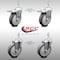 Service Caster 5 Inch SS Thermoplastic Rubber 1/2 Inch Stem Caster Total Lock Brake SCC, 2PK SCC-SSTSTTL20S514-TPRB-M1015-2-S-2 - alternate 1